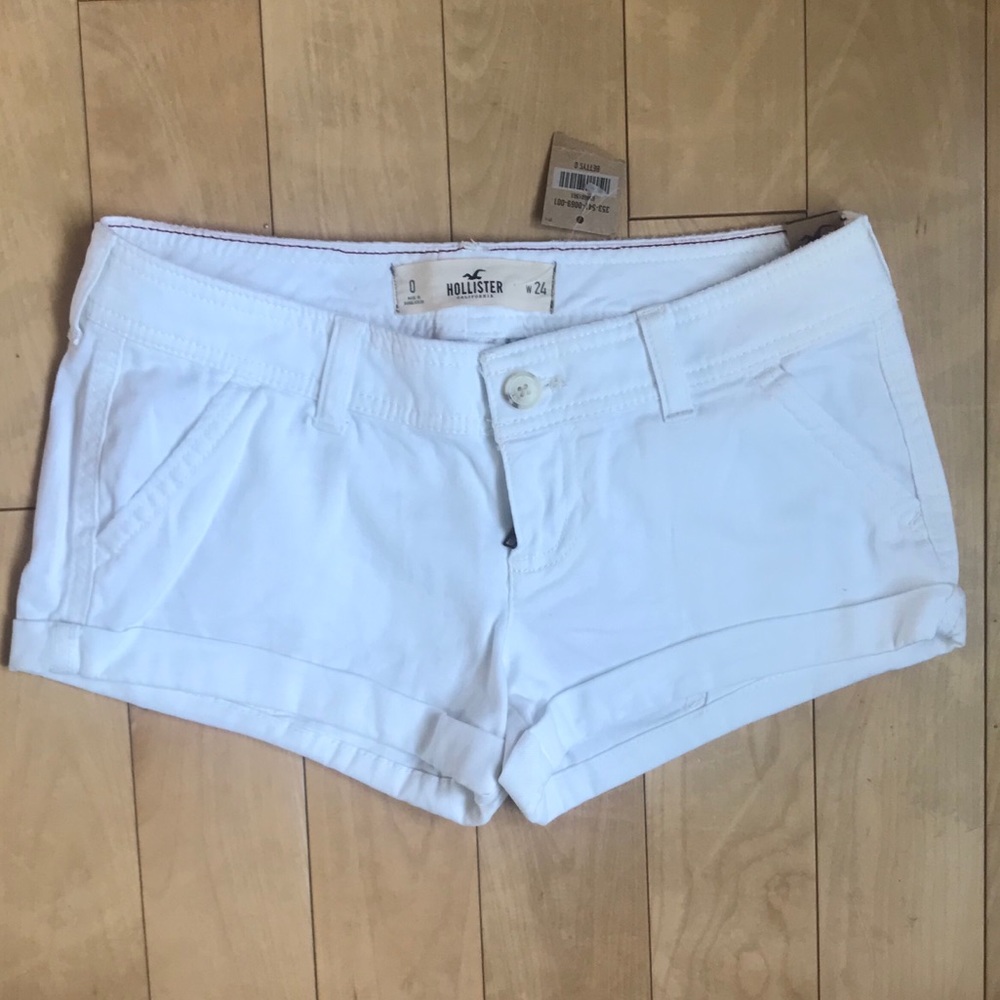 Hollister White Twill Shorts